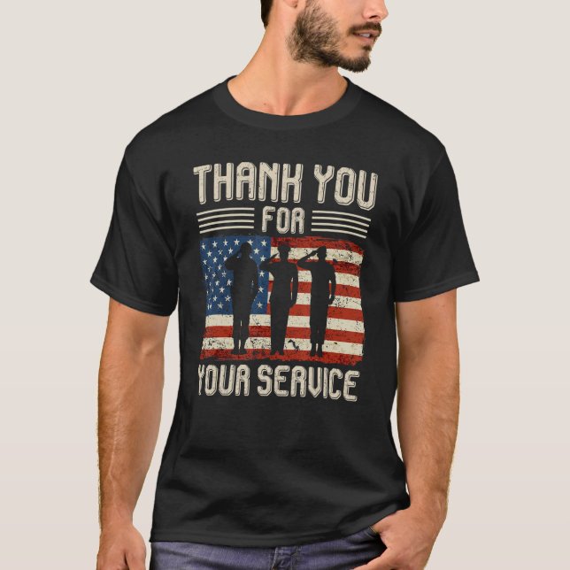 T-shirt Thank you for your services Patriotic - veterans d (Devant)