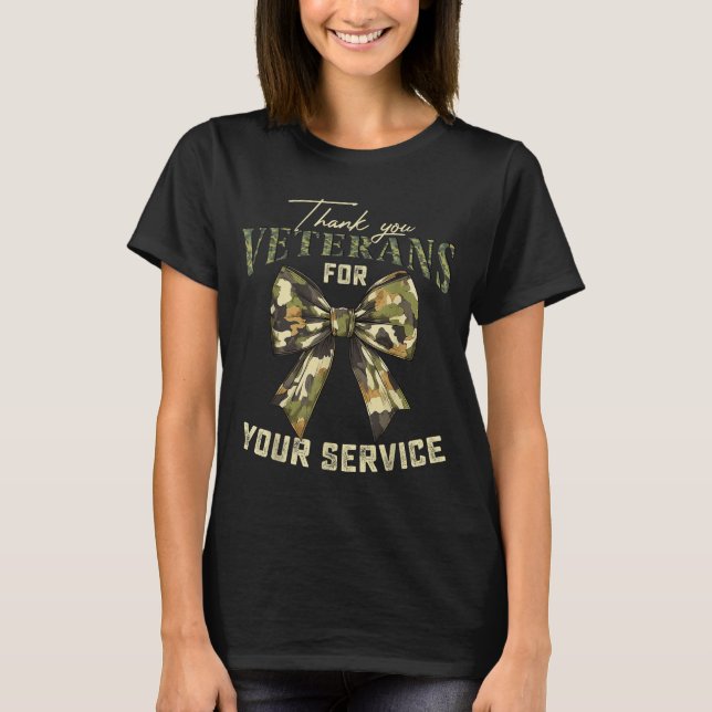 T-shirt Thank You Veterans For Your Service Veterans Day  (Devant)
