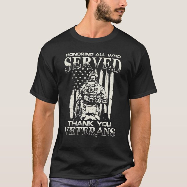 T-shirt Thank You Veterans Honoring All Who Served (Devant)