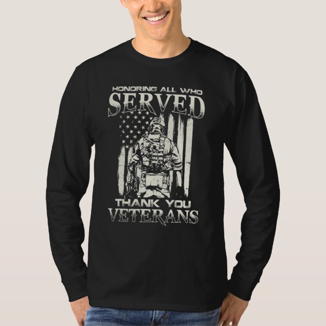 T-shirt Thank You Veterans Honoring All Who Served (Devant)