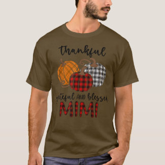T-shirt Thankful Grateful Blessed Mimi Plaid Shirt Thanksg
