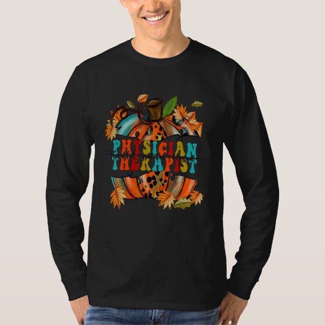 T-shirt Thankful Grateful Blessed Physical Therapist Autum (Devant)
