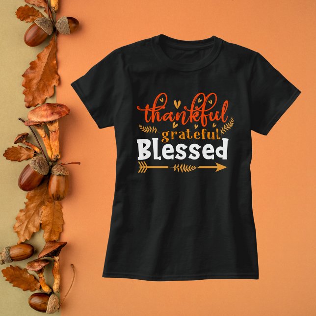 T-shirt Thankful Grateful Blessed Thanksgiving (Créateur téléchargé)