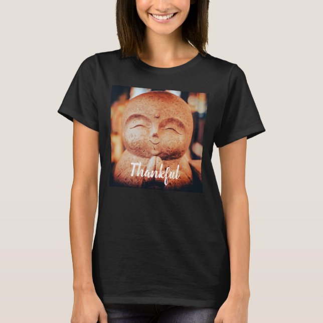 T-shirt Thankful Happy Buddha Women's (Devant)