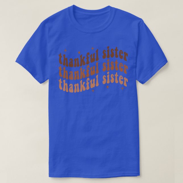T-shirt Thankful Sister Cheetah Heart Sister Life Fall Tha (Design devant)