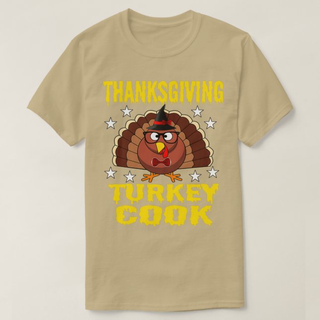 T-shirt Thankgiving Turkey Cook (Design devant)