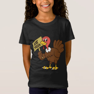 T-Shirt Thanksgiving 2021 Manger Pizza Boys Girls Kids Mer