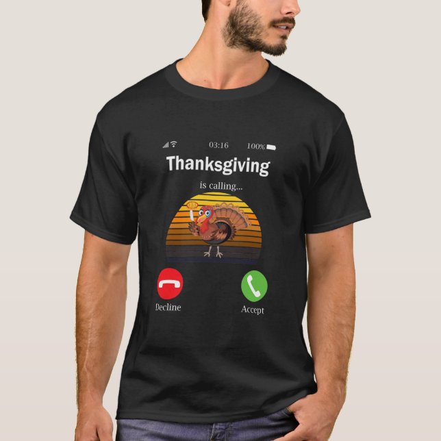 T-shirt Thanksgiving Appelle Vintage Retro Sunset (Devant)