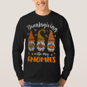 T-shirt Thanksgiving Avec Mes Gnomies Autumn Gnomes Lover