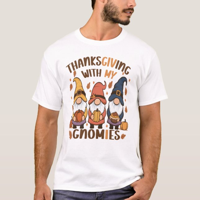 T-shirt Thanksgiving avec My Gnomies Funny Fall Gnome Holi (Devant)