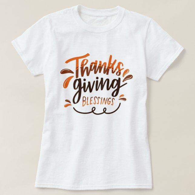 T-shirt Thanksgiving béni - Thanksgiving Day Gift (Design devant)