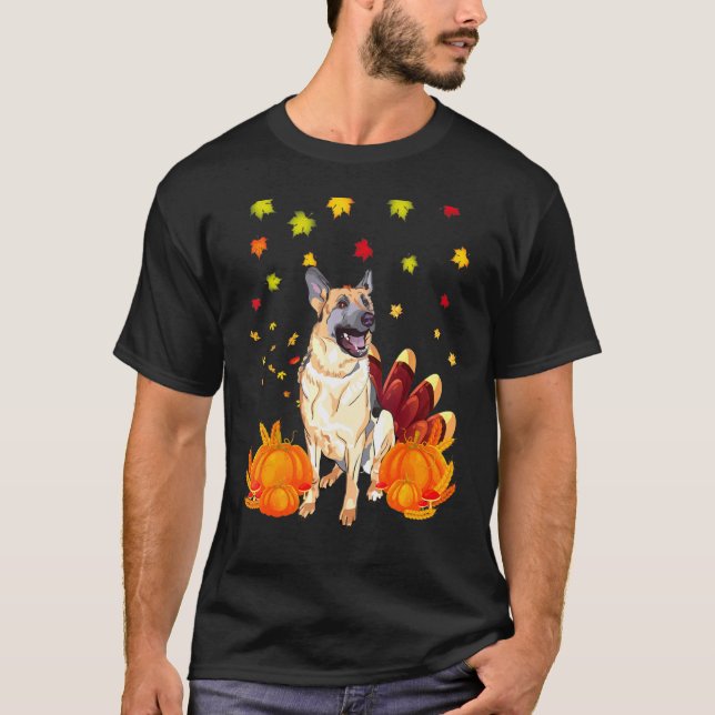 T-shirt Thanksgiving berger allemand costume Turquie autom (Devant)