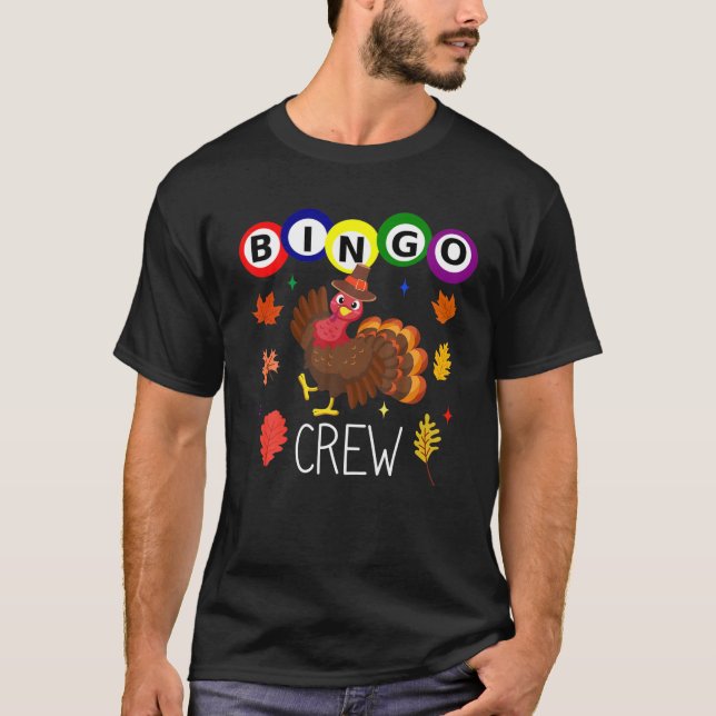 T-shirt Thanksgiving Bingo Team Cute Turquie femmes hommes (Devant)