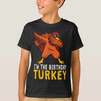 T-shirt Thanksgiving Birthday Funny Bday Born On Thanksgiv