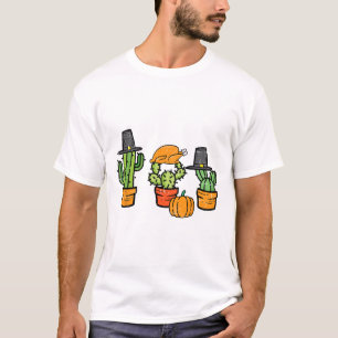 T-shirt Thanksgiving Cactus Cute Succulent Plante Automne