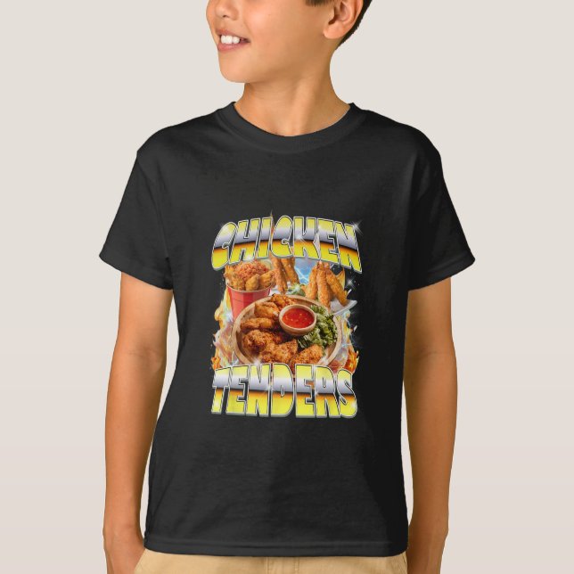 T-shirt Thanksgiving Chicken Tenders Bootleg 90's Rap Rock (Devant)