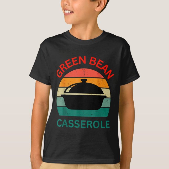 T-shirt Thanksgiving Christmas Funny Green Bean Cerole Des (Devant)