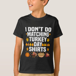 T-shirt Thanksgiving Couple Drôle Je ne fais pas correspon