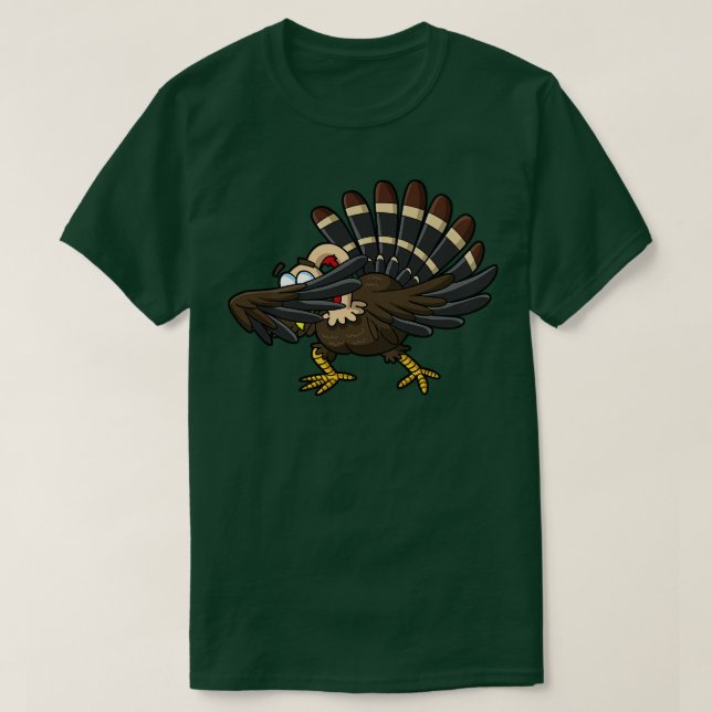 T-shirt Thanksgiving Dabbing Turkey Dab Humour Dance (Design devant)