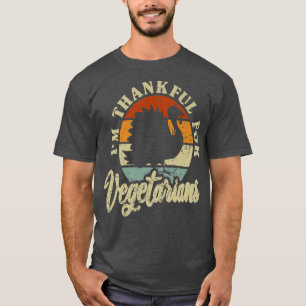T-shirt Thanksgiving Day Turkey I'm Thankful For Vegetaria