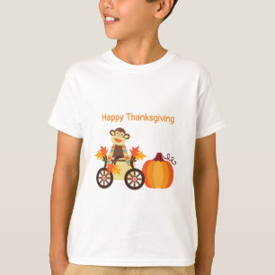 T-shirt Thanksgiving de singe de choc lunaire
