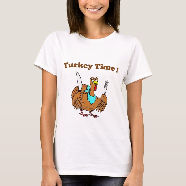 T-shirt Thanksgiving drôle mignon de la Turquie (Devant)