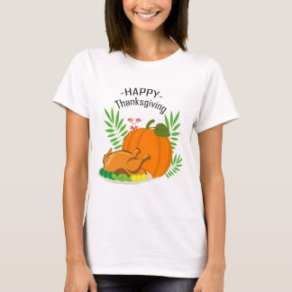 T-shirt Thanksgiving éléments de conception du thème