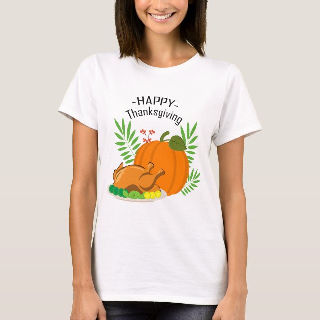 T-shirt Thanksgiving éléments de conception du thème (Devant)