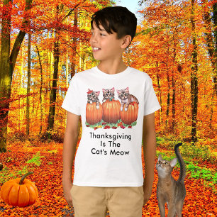 T-shirt Thanksgiving est le Meow Kids du chat