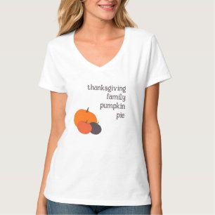 T-shirt Thanksgiving Family Citrouille Pie