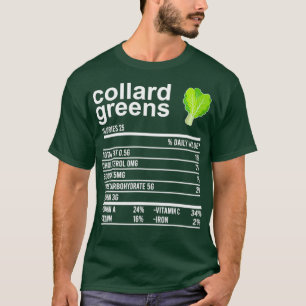 T-shirt Thanksgiving Food Collard Greens Nutrition Fiches
