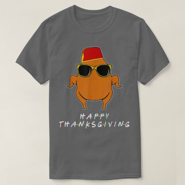 T-shirt Thanksgiving For Friends Funny Turkey (Design devant)