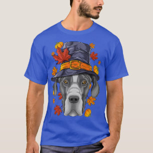 T-shirt Thanksgiving Great Dane Pilgrim Costume Dog Fall A