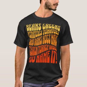 T-shirt Thanksgiving Greens Haricots Pommes de terre Tomat
