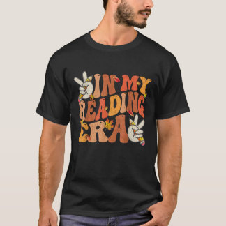 T-shirt Thanksgiving Groovy In My Reading Era Teacher Autu
