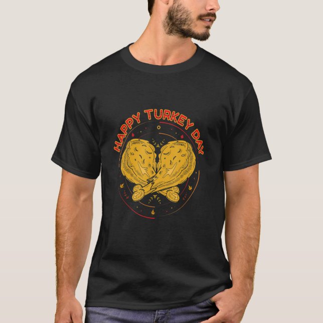 T-shirt Thanksgiving Joyeux Jour de la Turquie Thanksgivin (Devant)