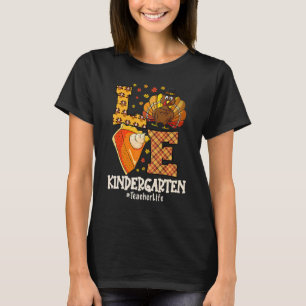 T-shirt Thanksgiving Love Kindergarten Enseignant Turquie 