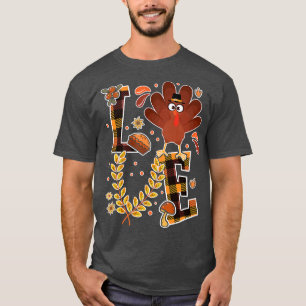 T-shirt Thanksgiving Love Thankful Fall Automne Saison Hol