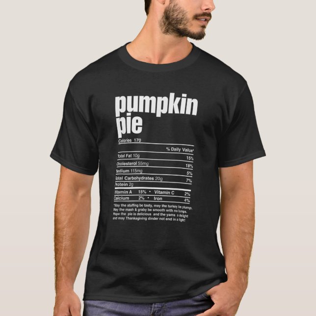 T-shirt Thanksgiving Matching Citrouille Pie Nutrition Fic (Devant)