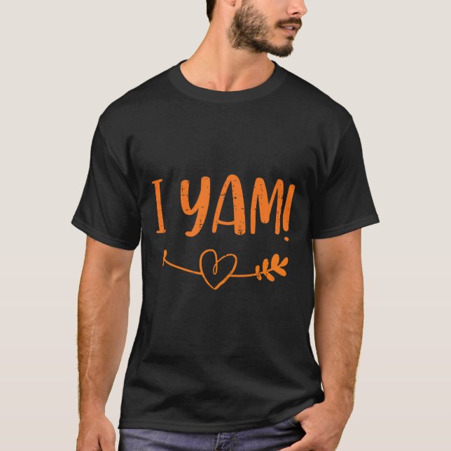 T-shirt Thanksgiving Matching Couple She's My Sweet Potato (Devant)