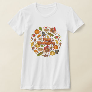 T-shirt Thanksgiving Moderne Belle Collection Automne