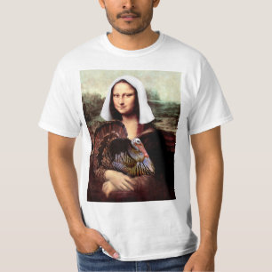 T-shirt Thanksgiving Mona Lisa Pilgrim