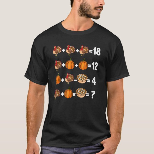 T-shirt Thanksgiving Order Of Operations Quiz Mathematics  (Devant)