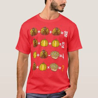 T-shirt Thanksgiving Ordre des opérations Quiz Math Enseig