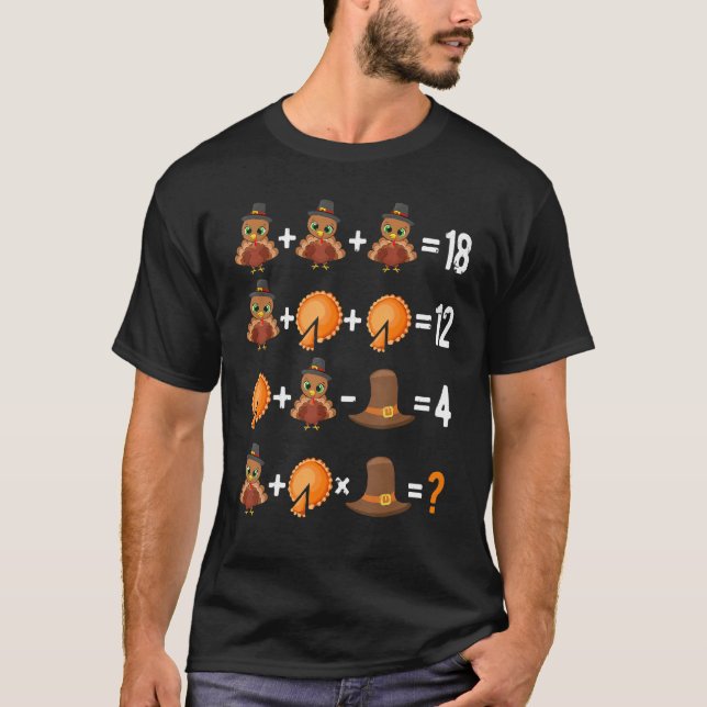 T-shirt Thanksgiving Ordre des opérations Quiz Math Enseig (Devant)