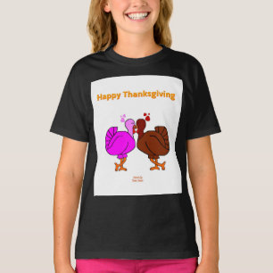 T-shirt Thanksgiving Passion Girls Black Basic T Shirt