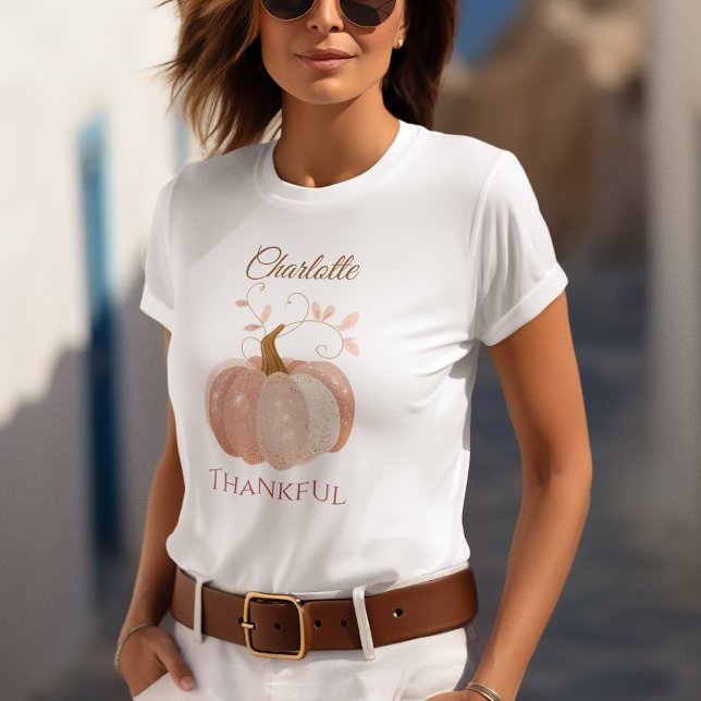 T-shirt Thanksgiving personnalisé - Hiver Citrouille Merci (Créateur téléchargé)