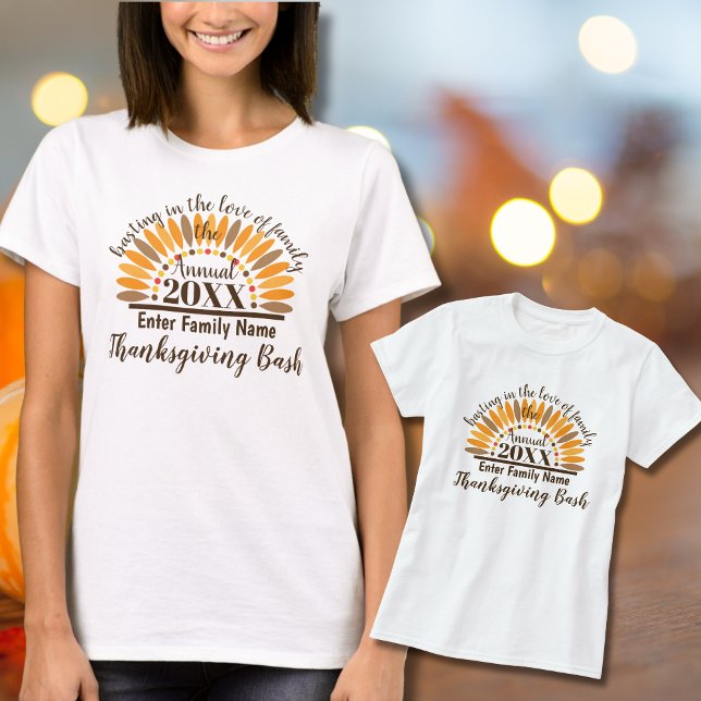 T-shirt Thanksgiving personnalisé pour les réunion (Great Thanksgiving t-shirt ideas for the whole family)