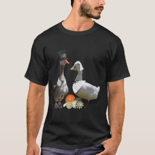 T-shirt Thanksgiving Pilgrim Canard Couple