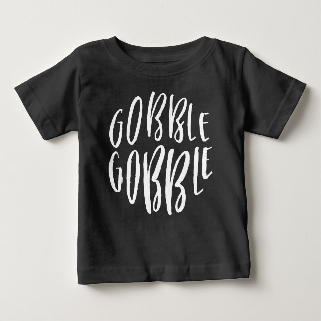 T-Shirt Thanksgiving Pour Enfants Gobble Gobble (Devant)